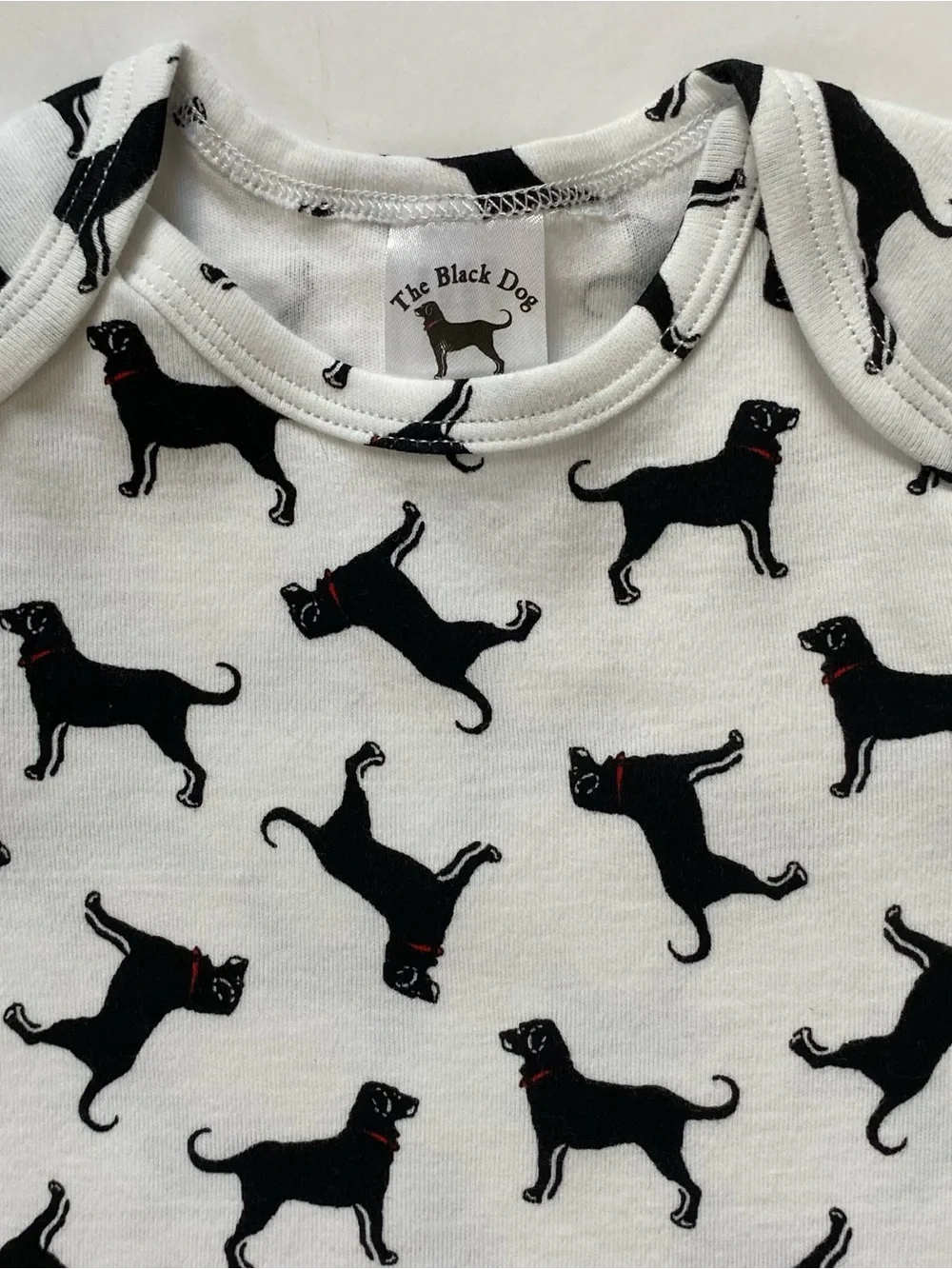 The Black Dog Baby Shirt Size 3 Months One Piece Organic Snap Top Dog NEW preppy